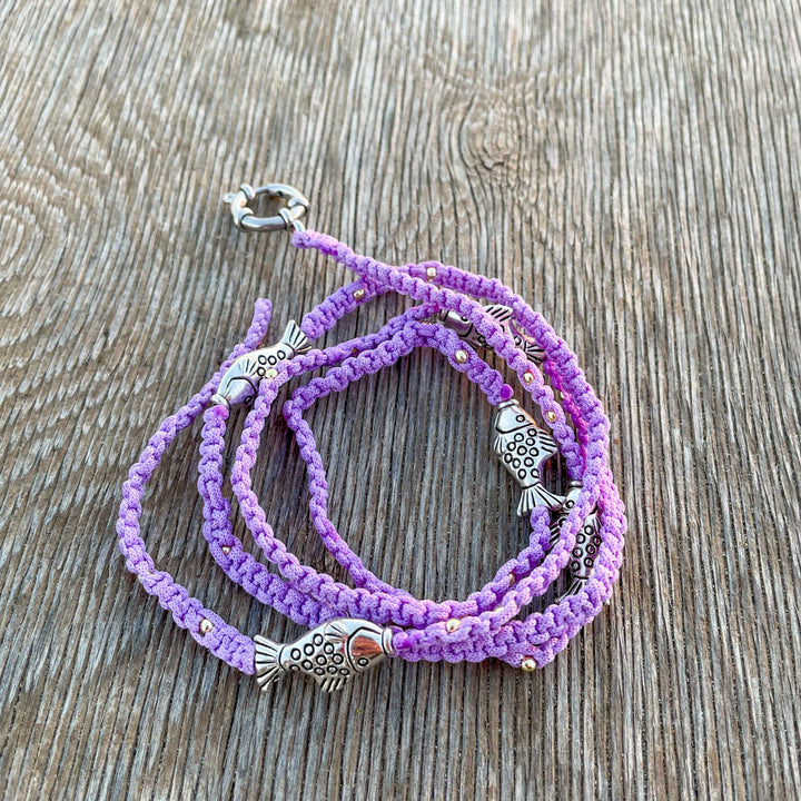 Pulsera tobillera mar Accesoriosjeco purple 