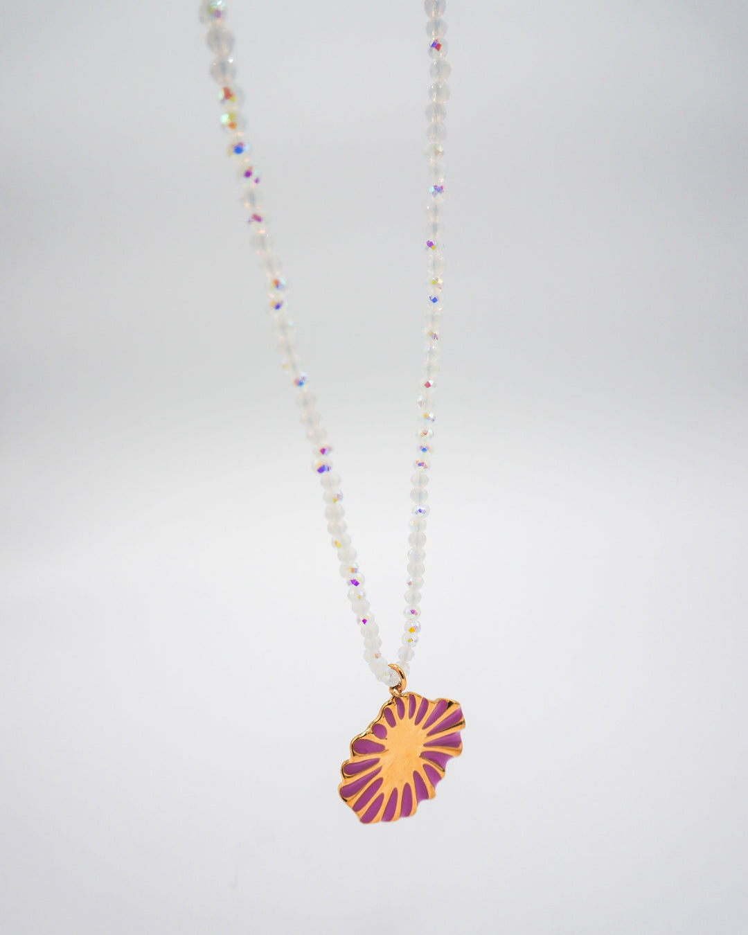 Collar flor de opalo Accesoriosjeco 