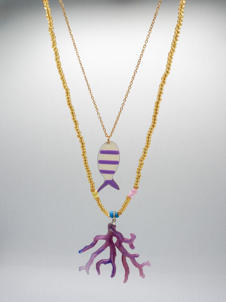 Dúo de colar coral Accesoriosjeco 