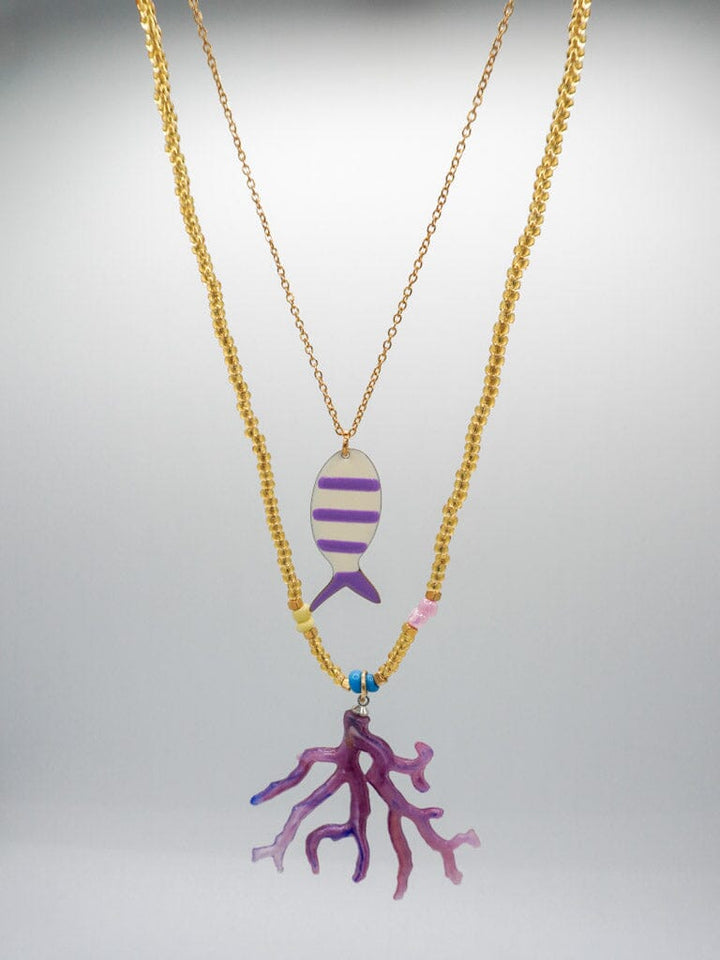 Dúo de colar coral Accesoriosjeco 