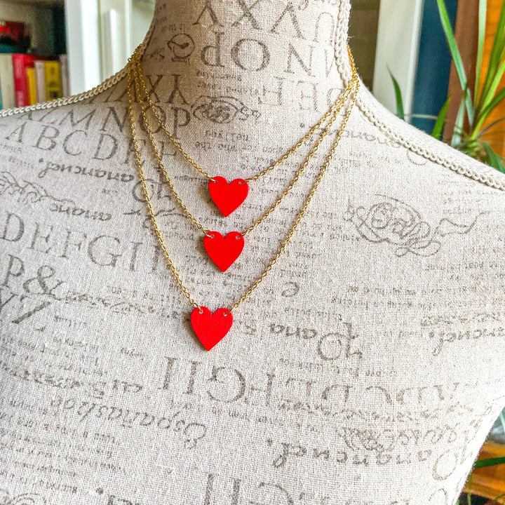 Trío de collar corazón Accesoriosjeco 