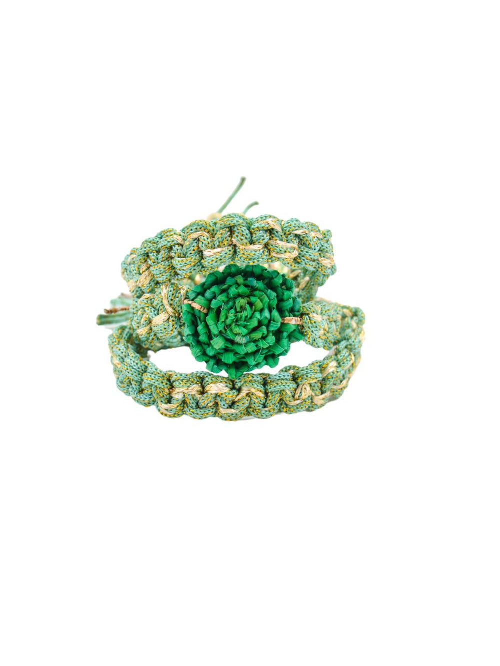 Pulsera “Flor de Luz” ✨🌸 verde Accesoriosjeco 