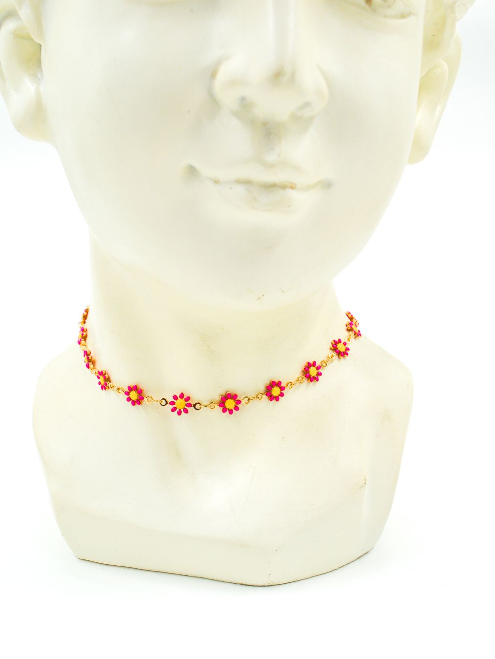 Collar energía floral Fuscia Accesoriosjeco 