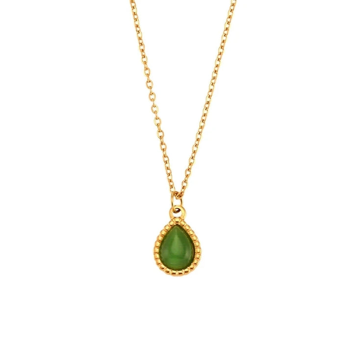 Collar piedras estructura vital Accesoriosjeco Verde 