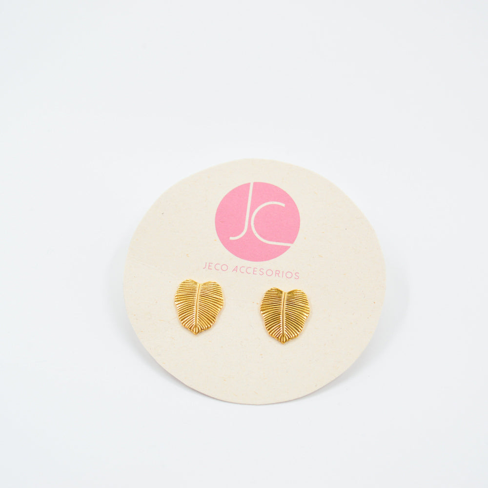 Aretes topos hojas Accesoriosjeco 