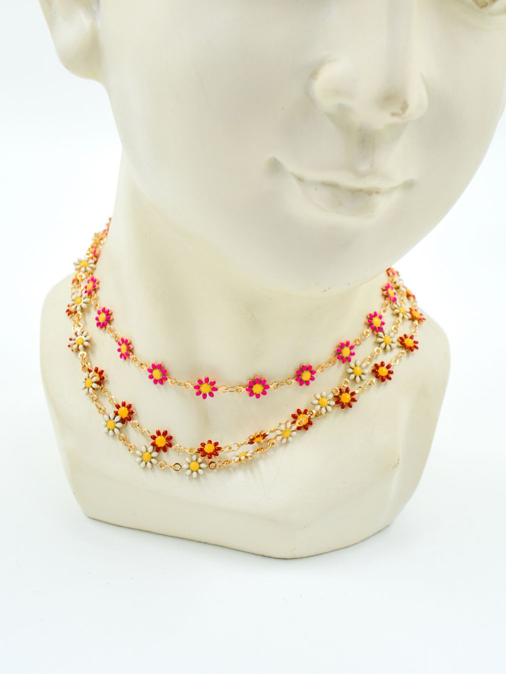 Collar energía floral negro Accesoriosjeco 