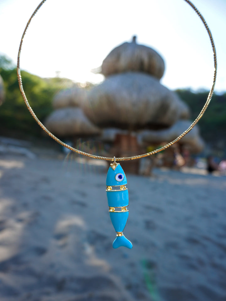 Collar pez azul Accesoriosjeco 