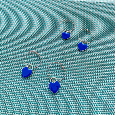 Aretes corazón azul Accesoriosjeco 