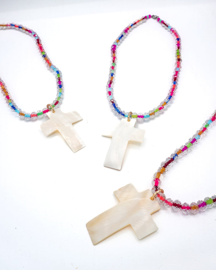 Collar cruz de colores Accesoriosjeco 