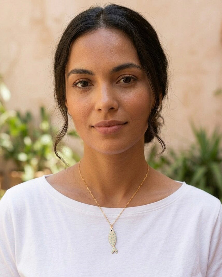 Collar pez blanco Accesoriosjeco 