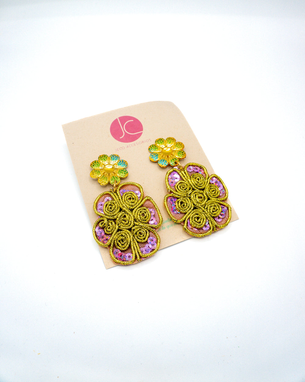 Aretes baile de rosa Accesoriosjeco 