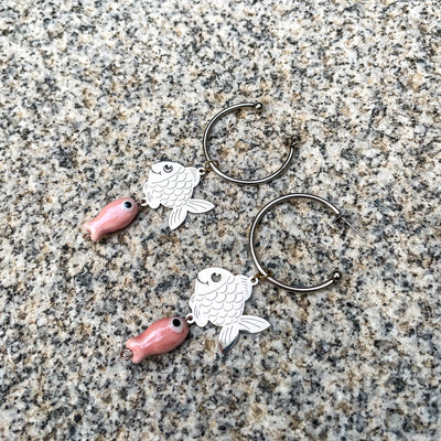 Aretes plateado mar Accesoriosjeco 