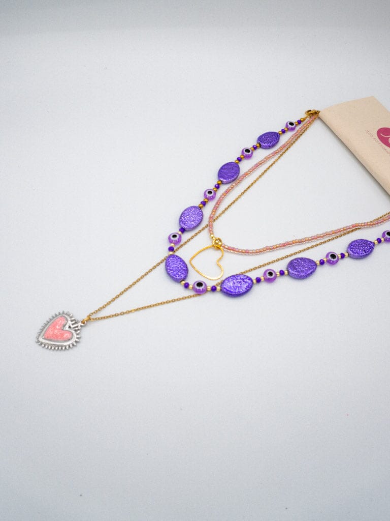 Trío de collar corazones Accesoriosjeco 