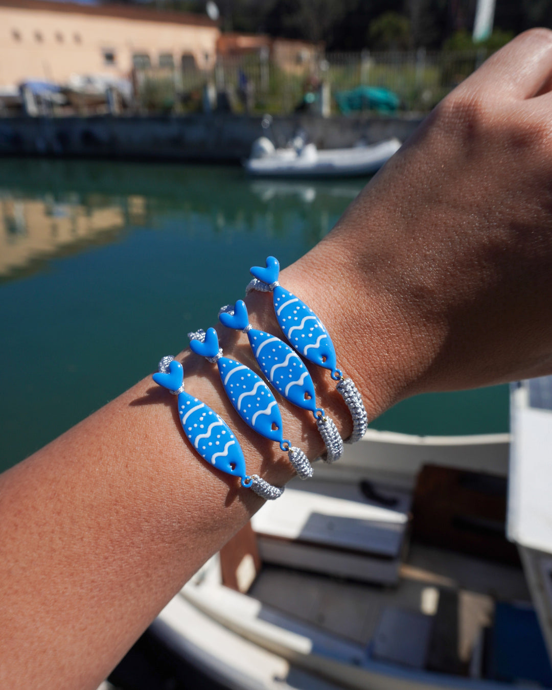 Trio de pulsera pez azul Accesoriosjeco 