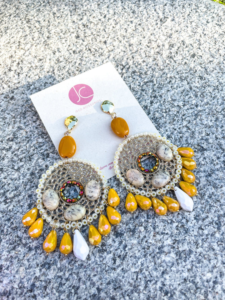 Maxi aretes cristales Accesoriosjeco 