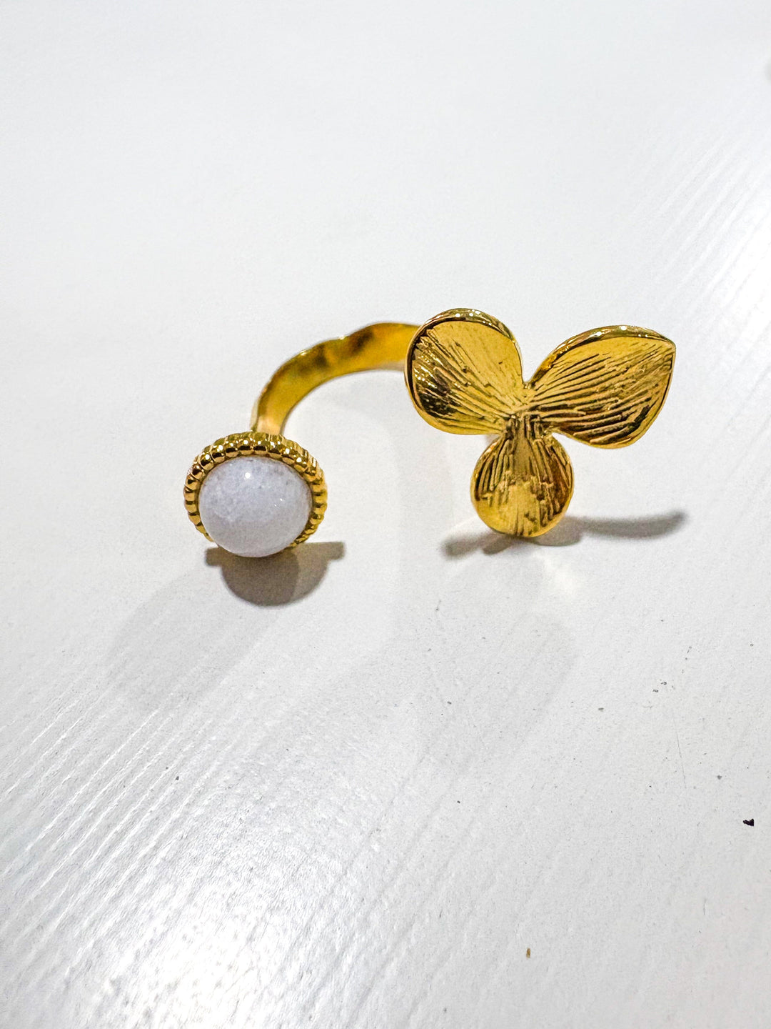 Anillos abiertos con incrustaciones de circon Accesoriosjeco flores 