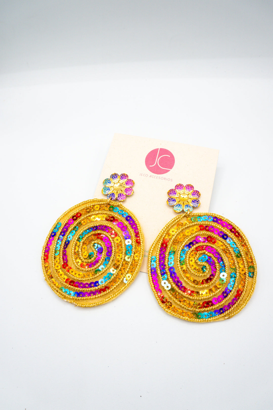Maxi aretes círculos de color Accesoriosjeco 