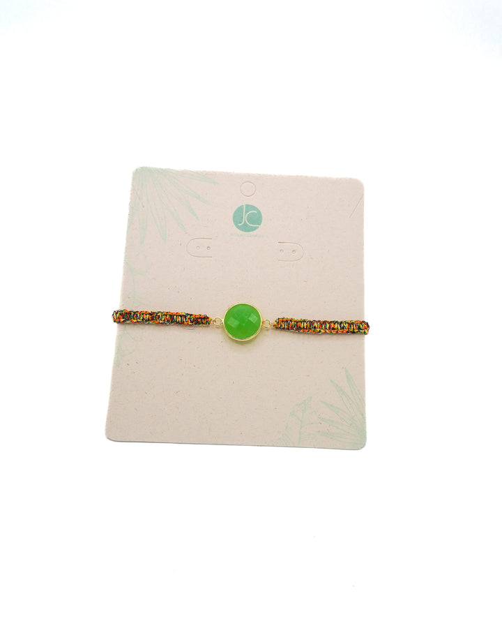 Pulsera cristal verde primavera Accesoriosjeco 
