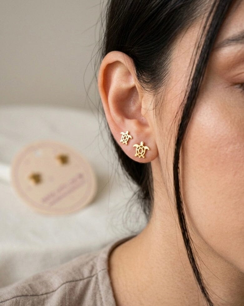 Aretes topó tortugas marinas Accesoriosjeco 