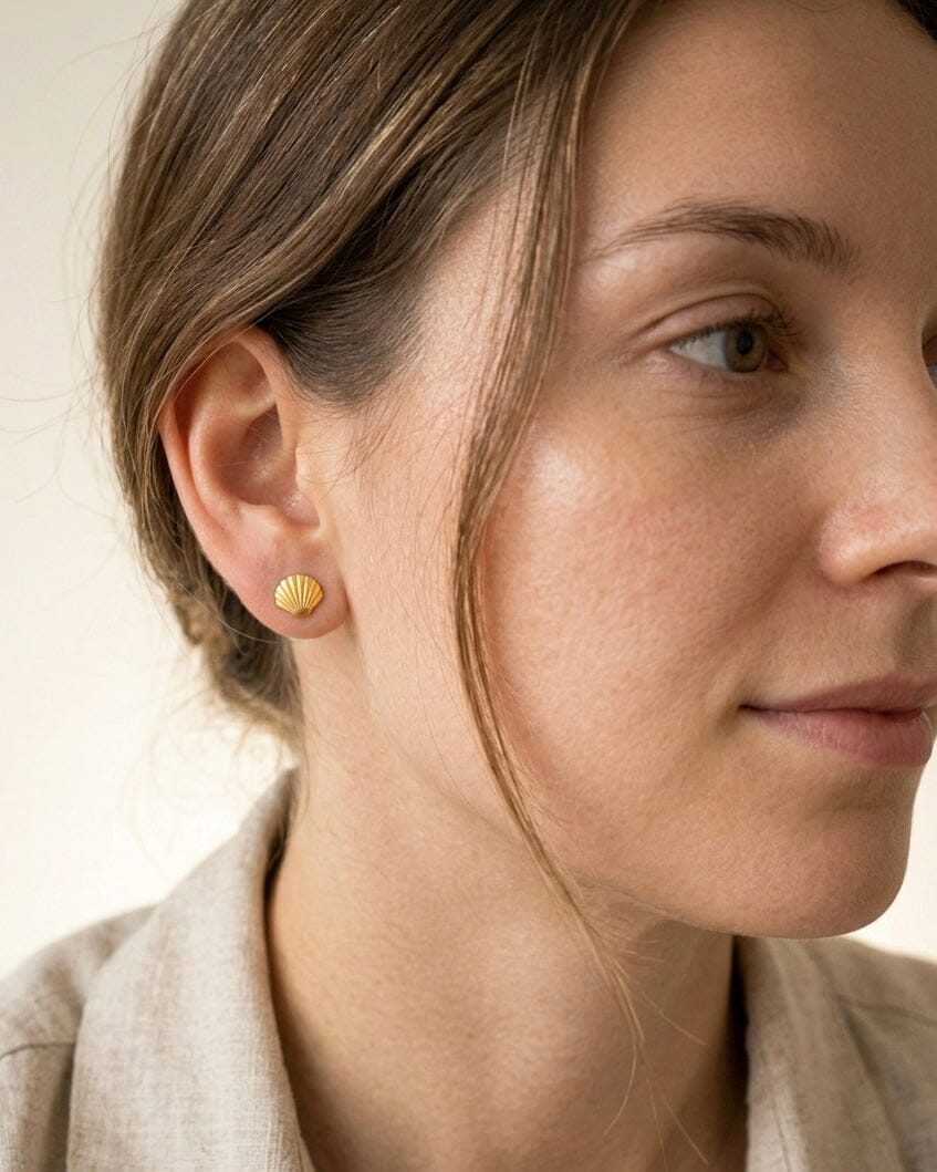 Aretes topo Conchita marina Accesoriosjeco 