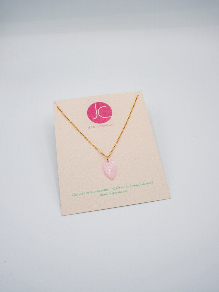 Collar hoja natural Accesoriosjeco Rosa 