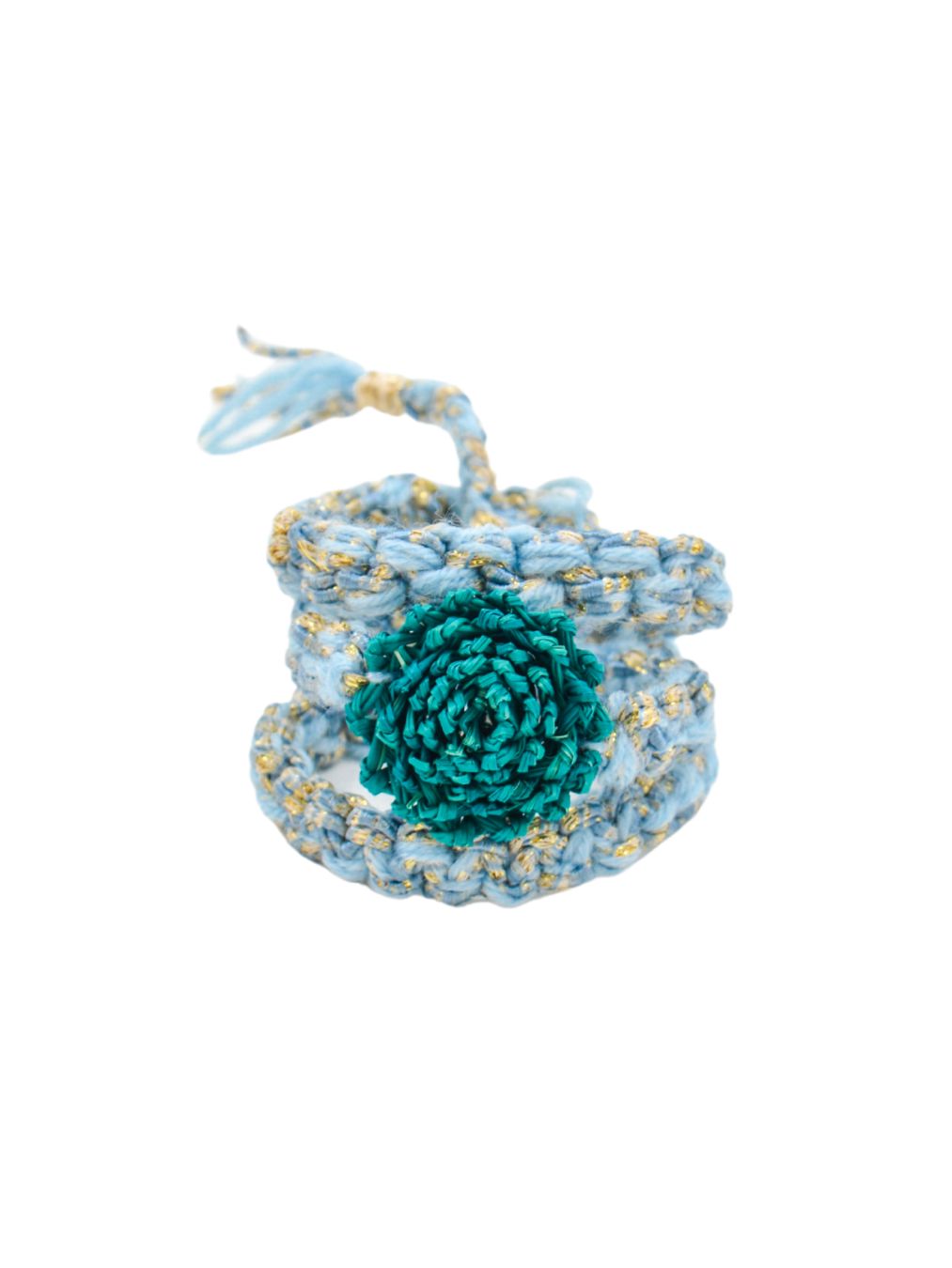 Pulsera “Flor de Luz” ✨🌸 Azul Accesoriosjeco 