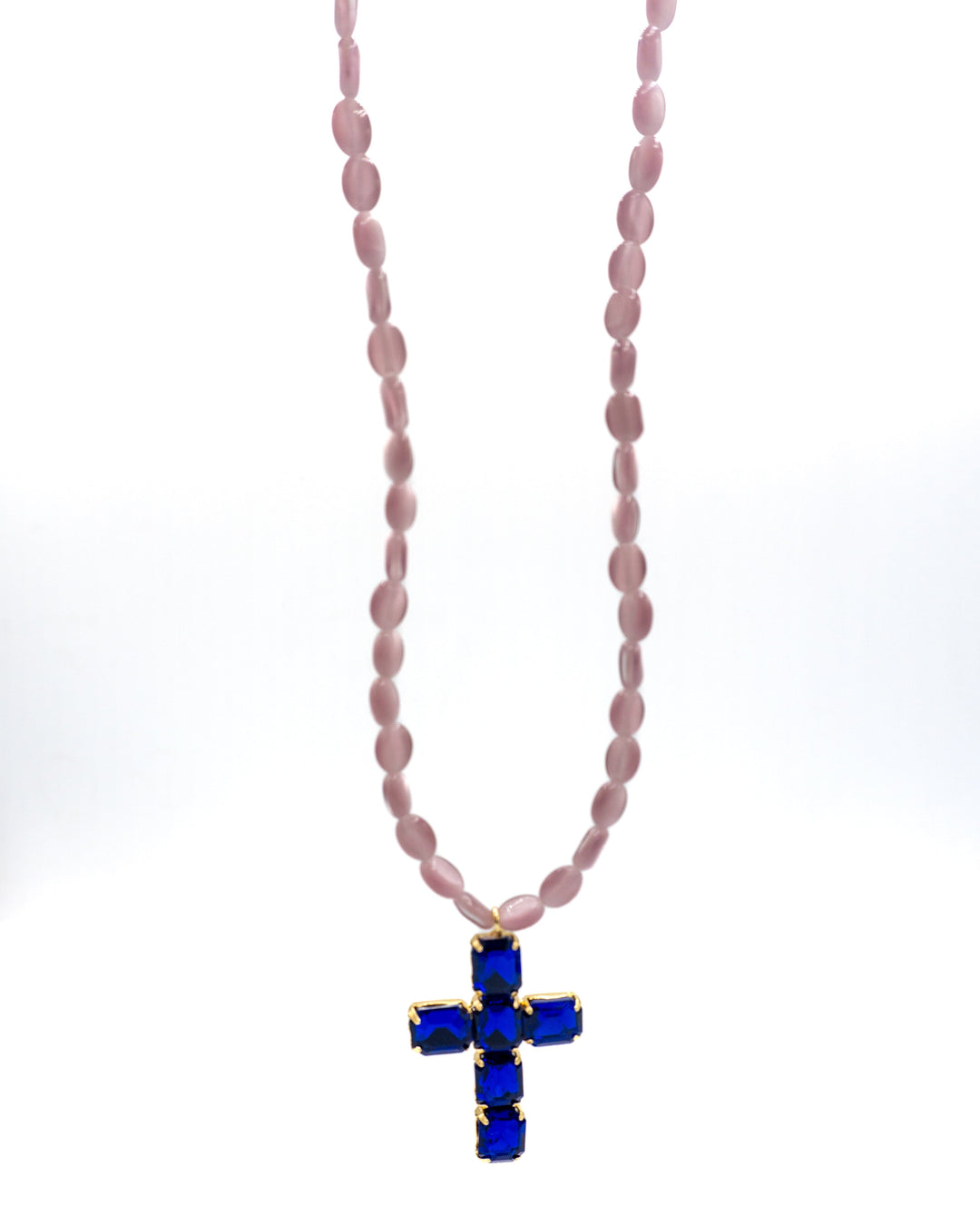 Collar cruz cristal Accesoriosjeco 