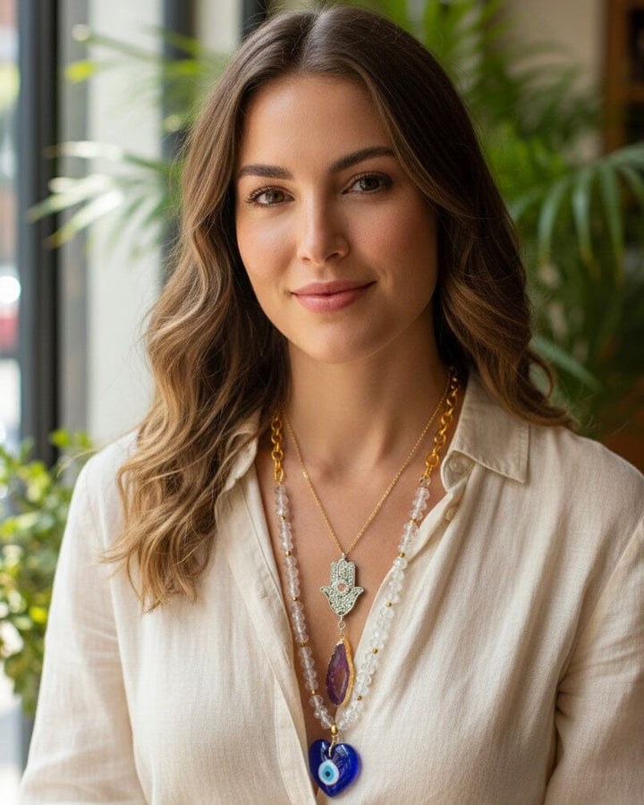 Dúo de collar corazón de protección Accesoriosjeco 