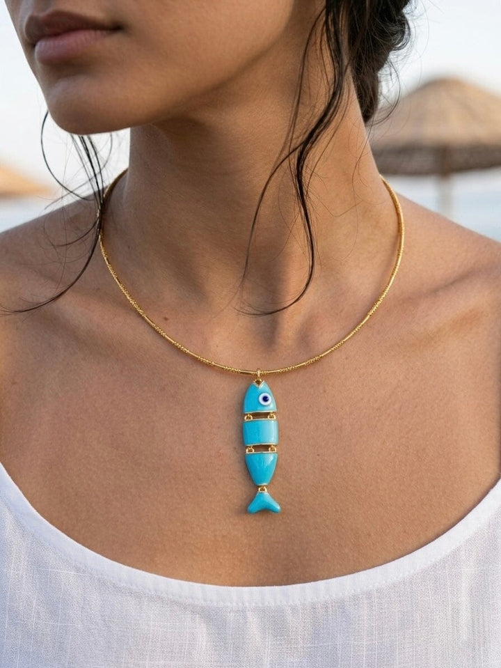 Collar pez azul Accesoriosjeco 