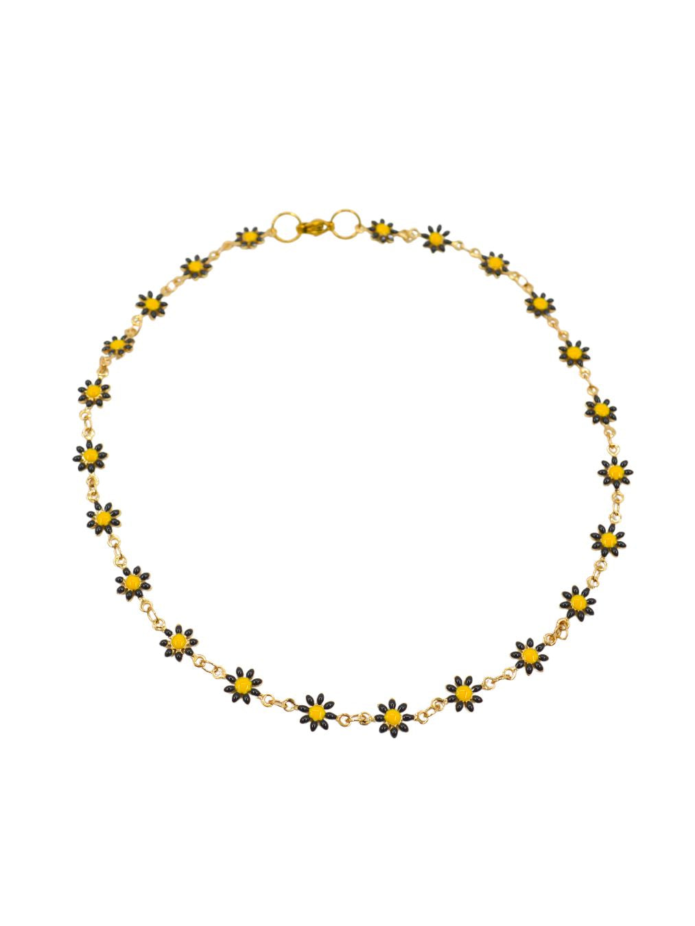 Collar energía floral negro Accesoriosjeco 