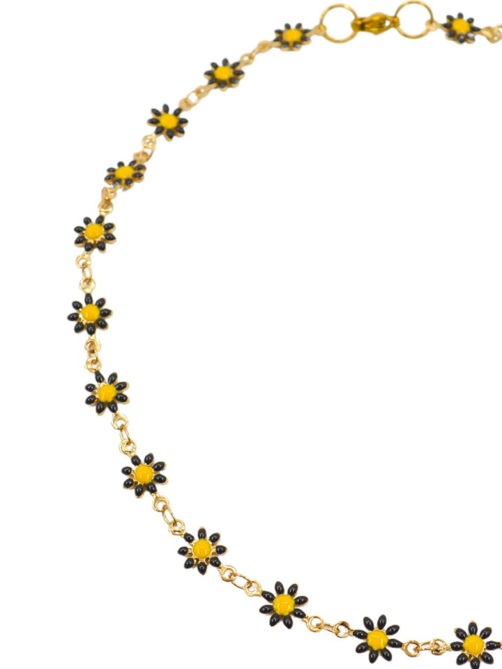 Collar energía floral negro Accesoriosjeco 