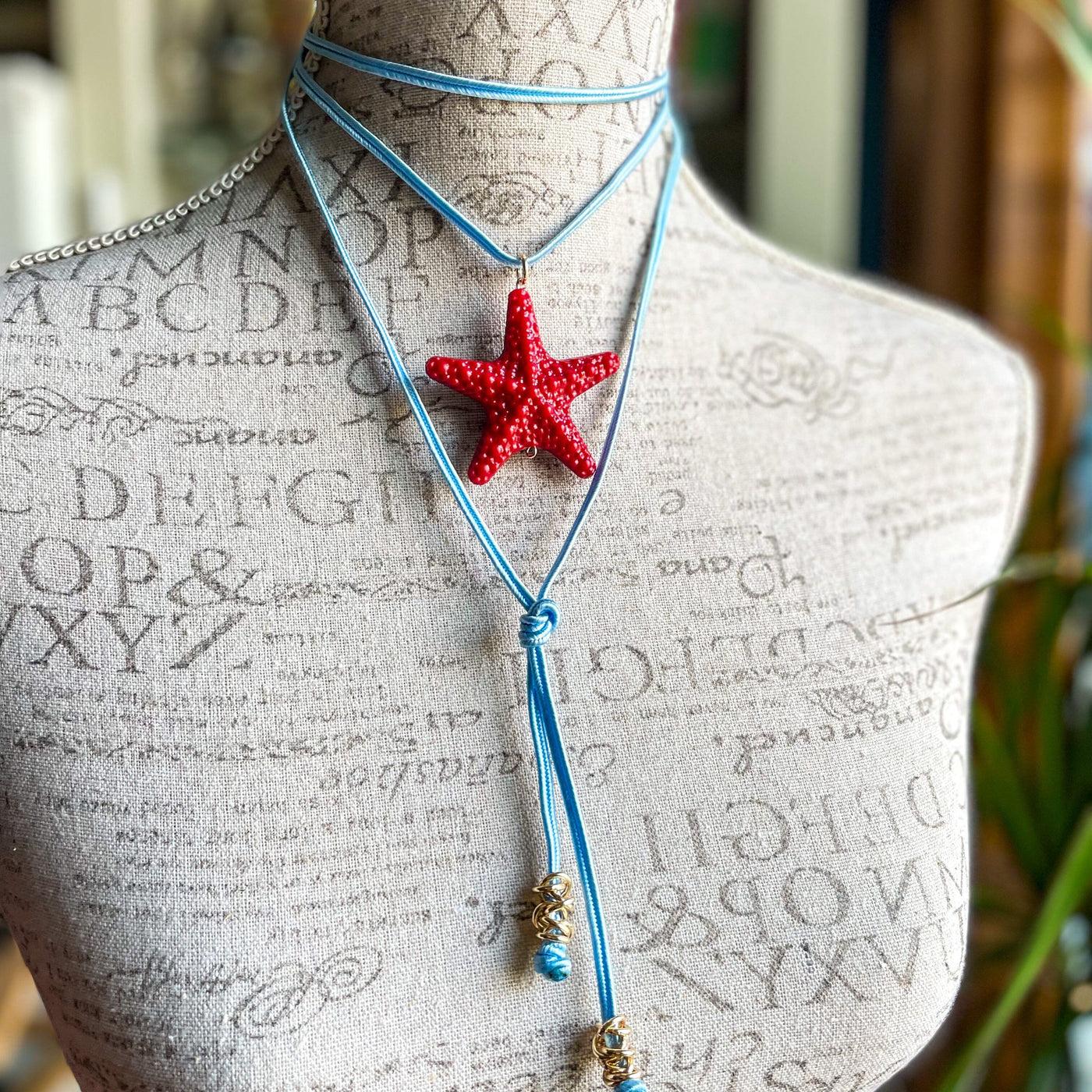 Pulsera-collar azul Accesoriosjeco 