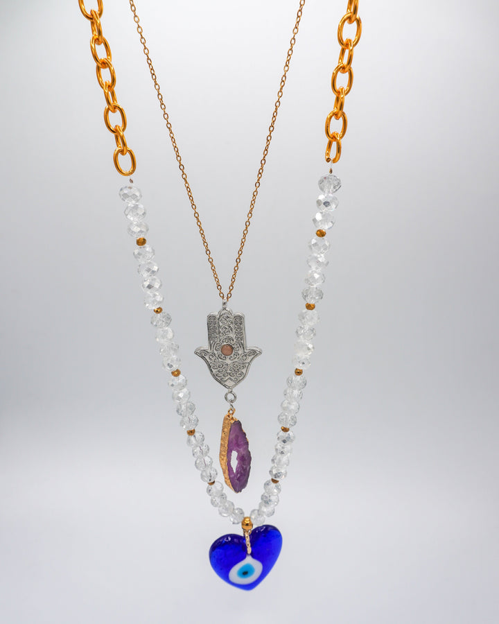 Dúo de collar corazón de protección Accesoriosjeco 