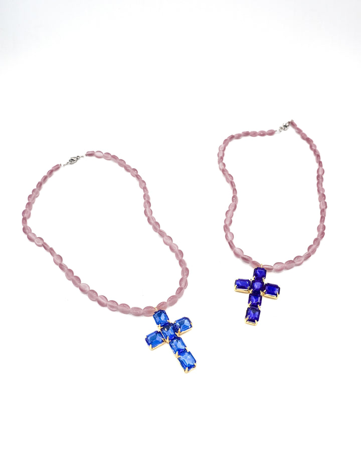 Collar cruz cristal Accesoriosjeco 