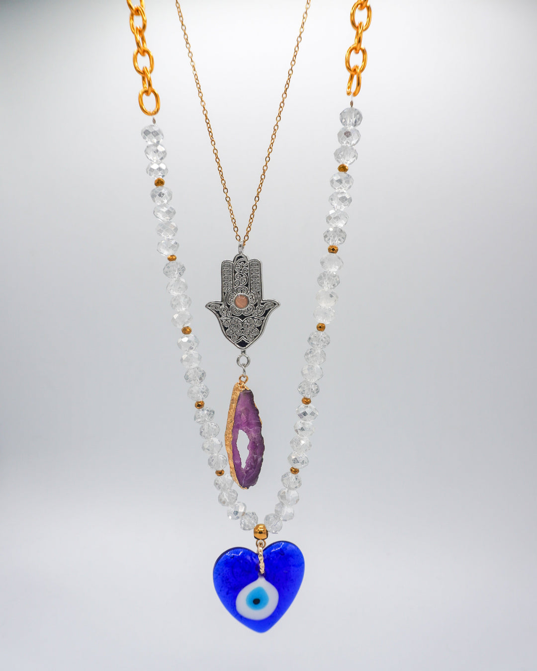 Dúo de collar corazón de protección Accesoriosjeco 