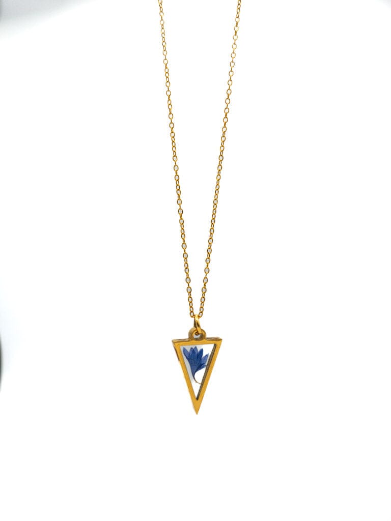 Collar triangulo natural Accesoriosjeco 
