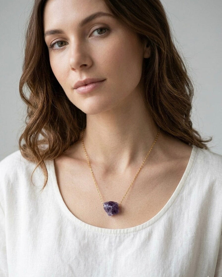 Collar piedra amatista Accesoriosjeco 