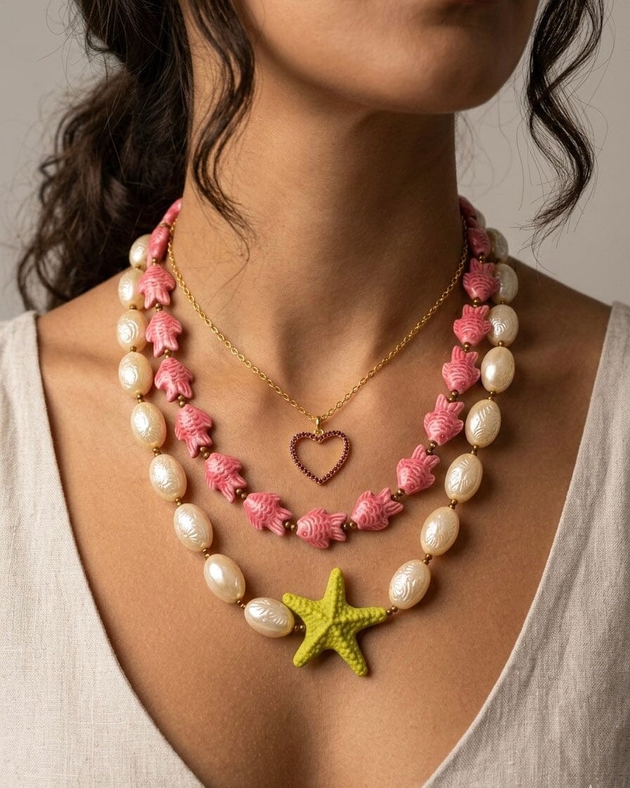 Collar pez rosa Accesoriosjeco 