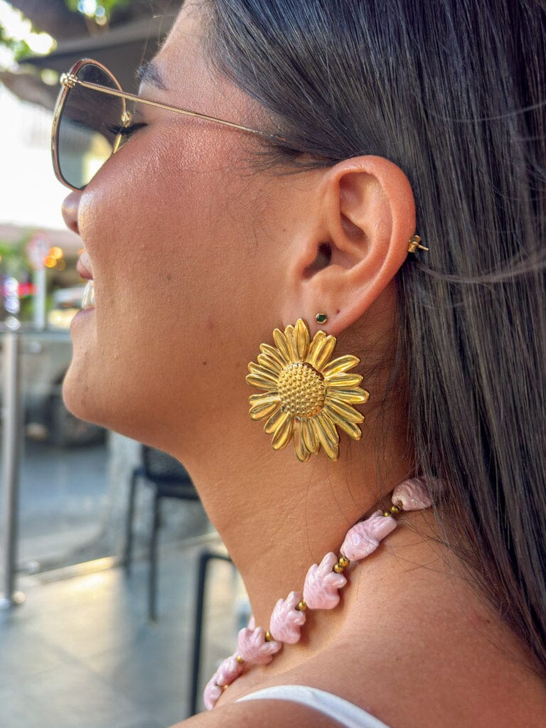 Maxi aretes girasoles Accesoriosjeco 