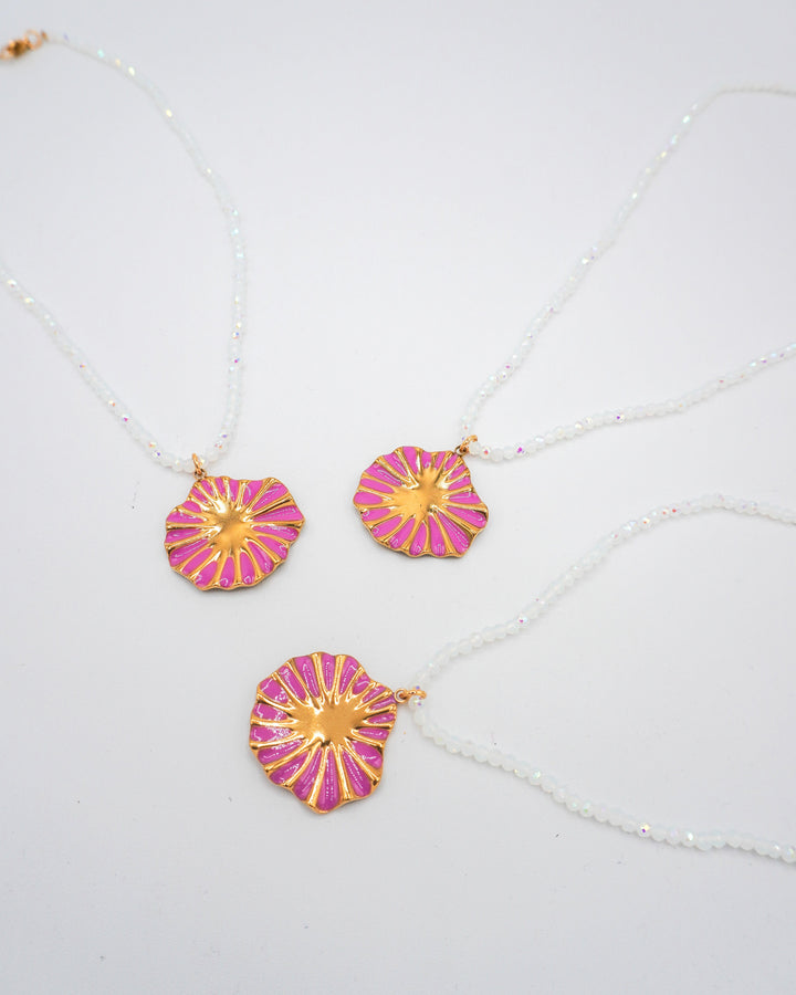 Collar flor de opalo Accesoriosjeco 