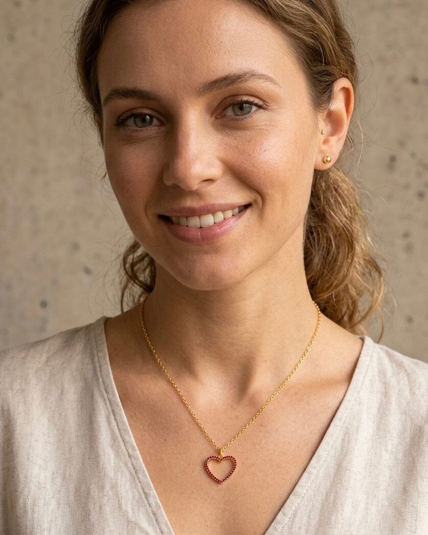 Collar corazón de cristal Accesoriosjeco 