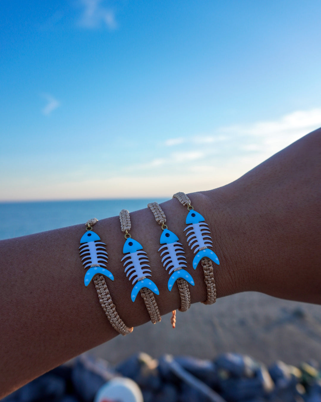 Trio de pulseras pez de oro Accesoriosjeco 