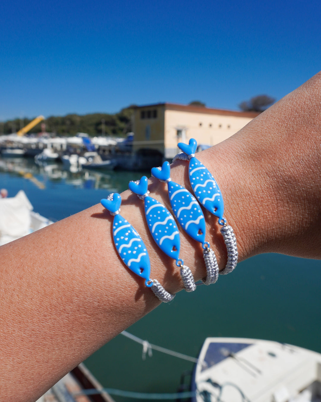 Trio de pulsera pez azul Accesoriosjeco 