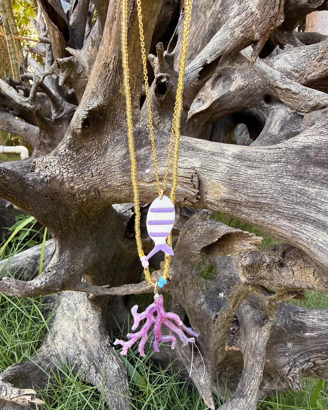 Dúo de colar coral Accesoriosjeco 