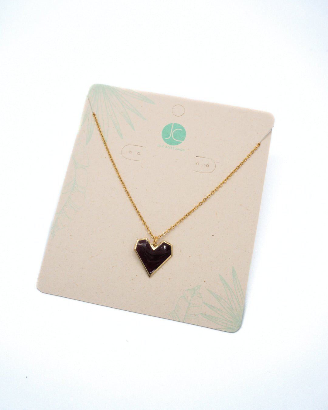 Collar corazón negro Accesoriosjeco 