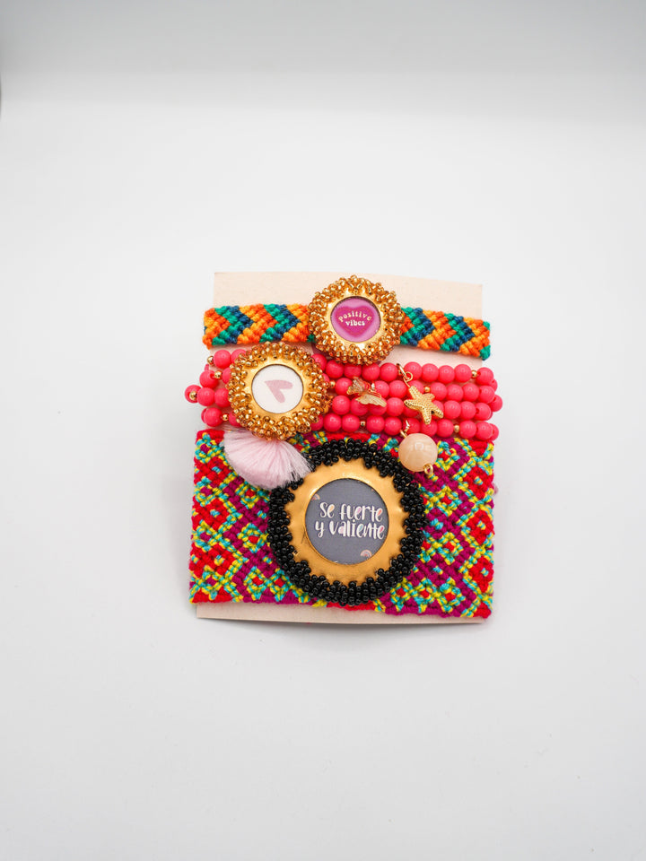 Set de pulsera se fuerte y valiente Accesoriosjeco 