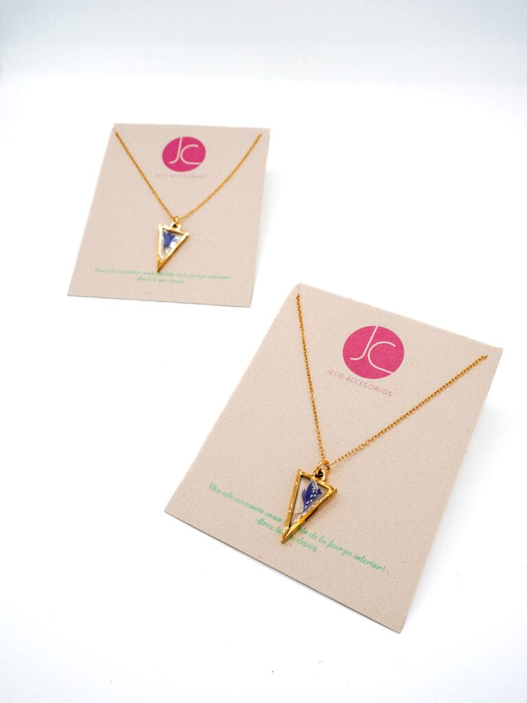 Collar triangulo natural Accesoriosjeco 