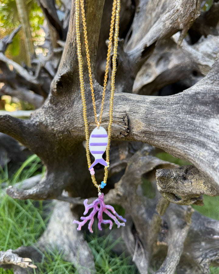 Dúo de colar coral Accesoriosjeco 