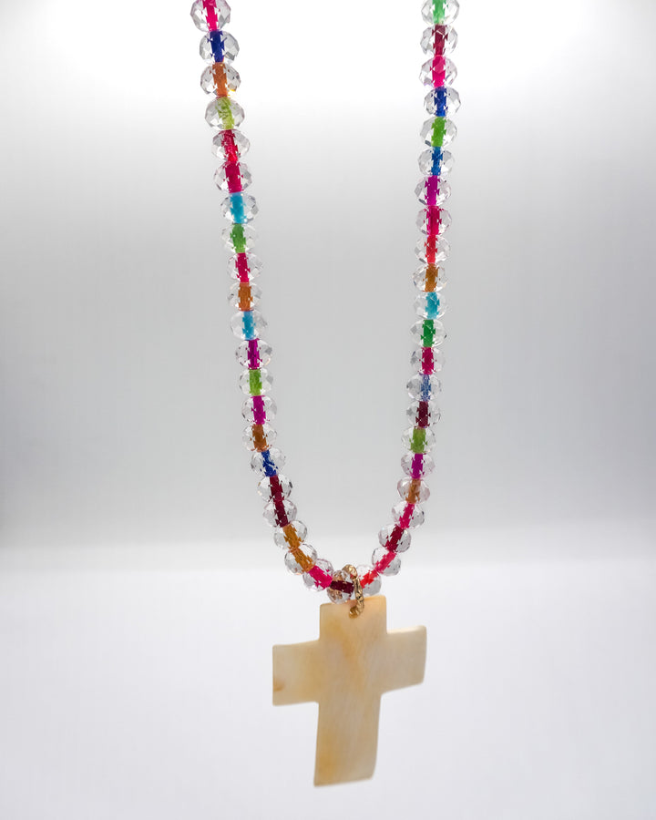 Collar cruz de colores Accesoriosjeco 