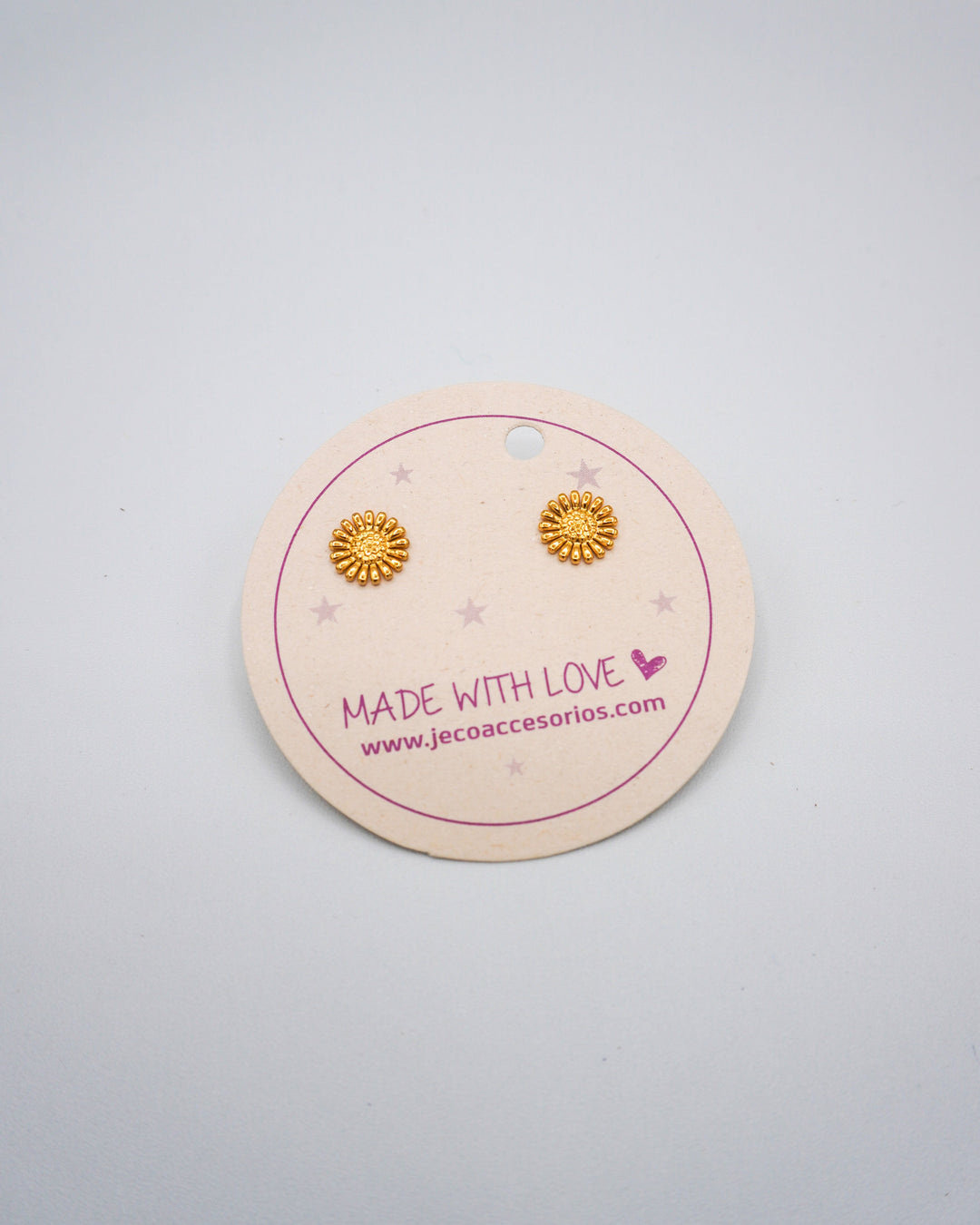 Aretes topo girasoles Accesoriosjeco 